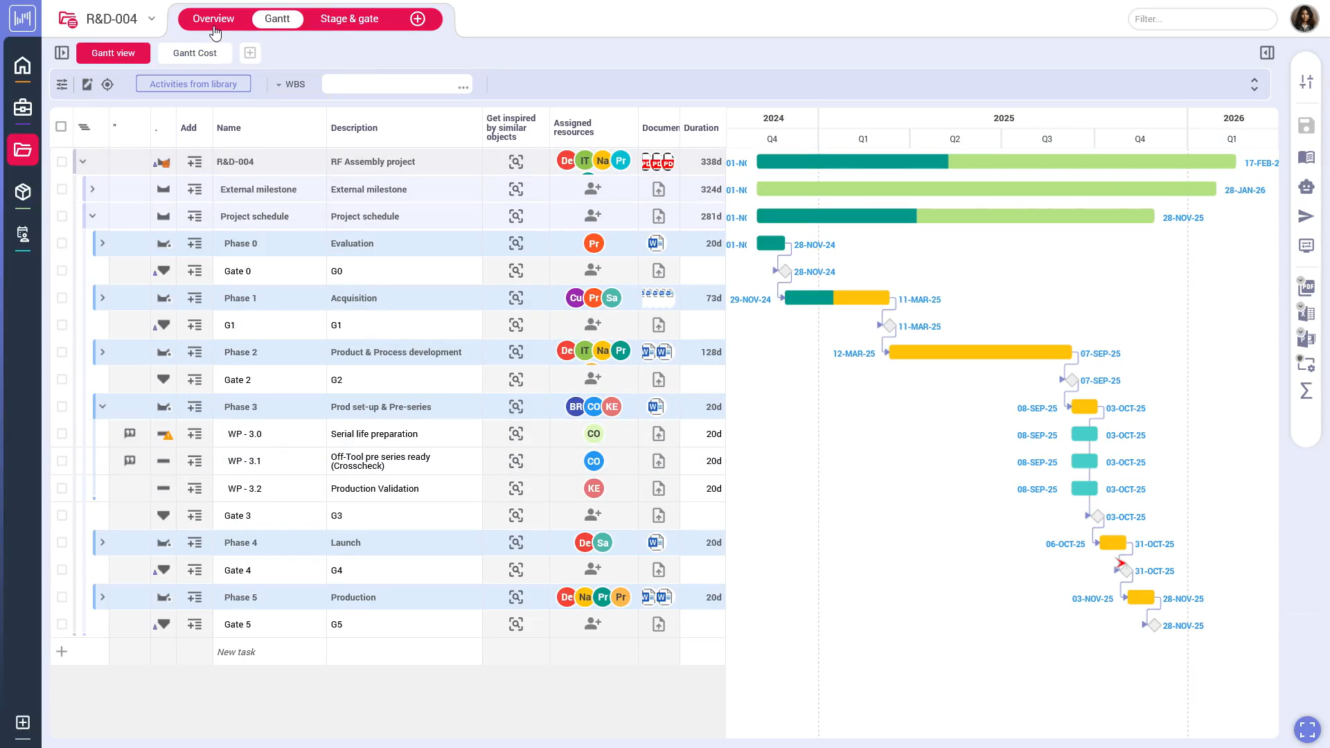 Nova 25Q3 Project Gantt